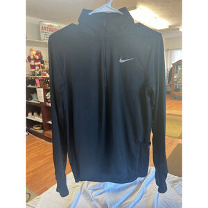 Nike Running Black Dri-Fit Athletic 1/4 Zip Pullover Womens Size S EUC